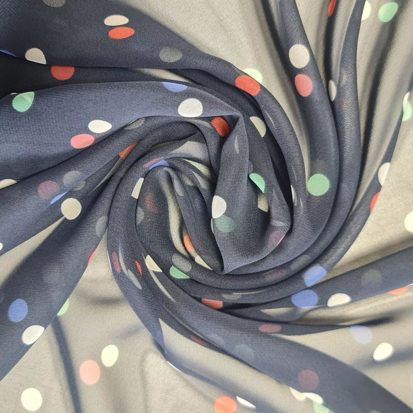 Polka Dot Crepe Chiffon Fabric Craft Dress Costume Material 58" Wide By The Meter