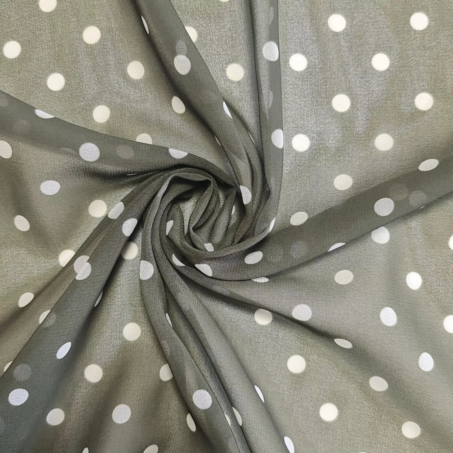 Polka Dot Crepe Chiffon Fabric Craft Dress Costume Material 58" Wide By The Meter