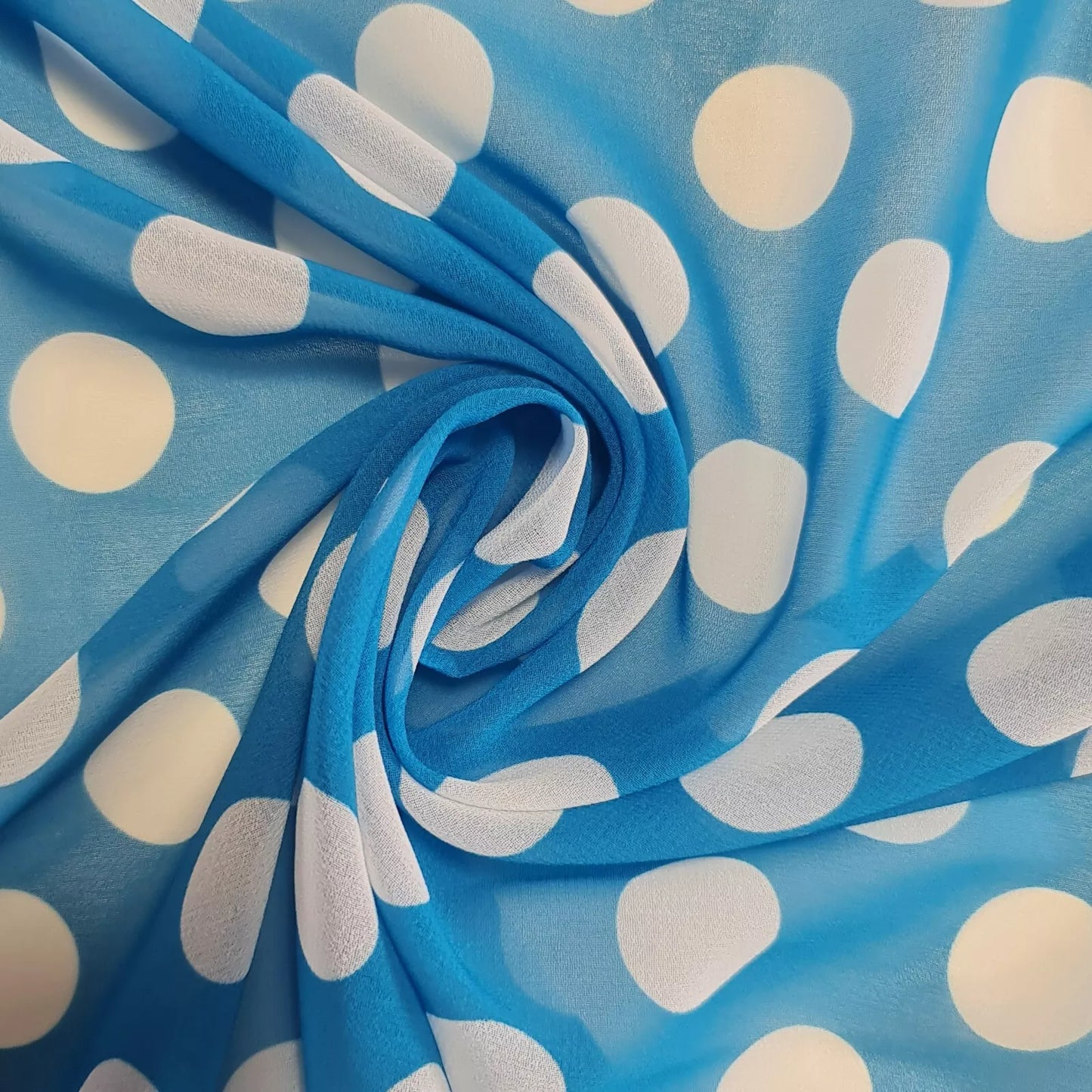 Polka Dot Crepe Chiffon Fabric Craft Dress Costume Material 58" Wide By The Meter
