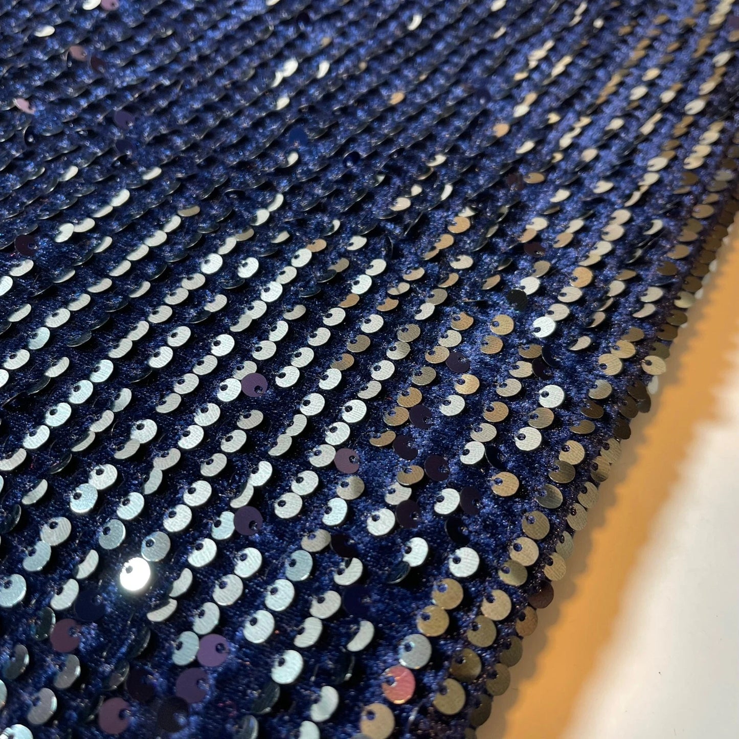 Sequin Velvet Embroidery Stretch Material Velour Craft Drape Dress Fabric 58" Wide By The Meter