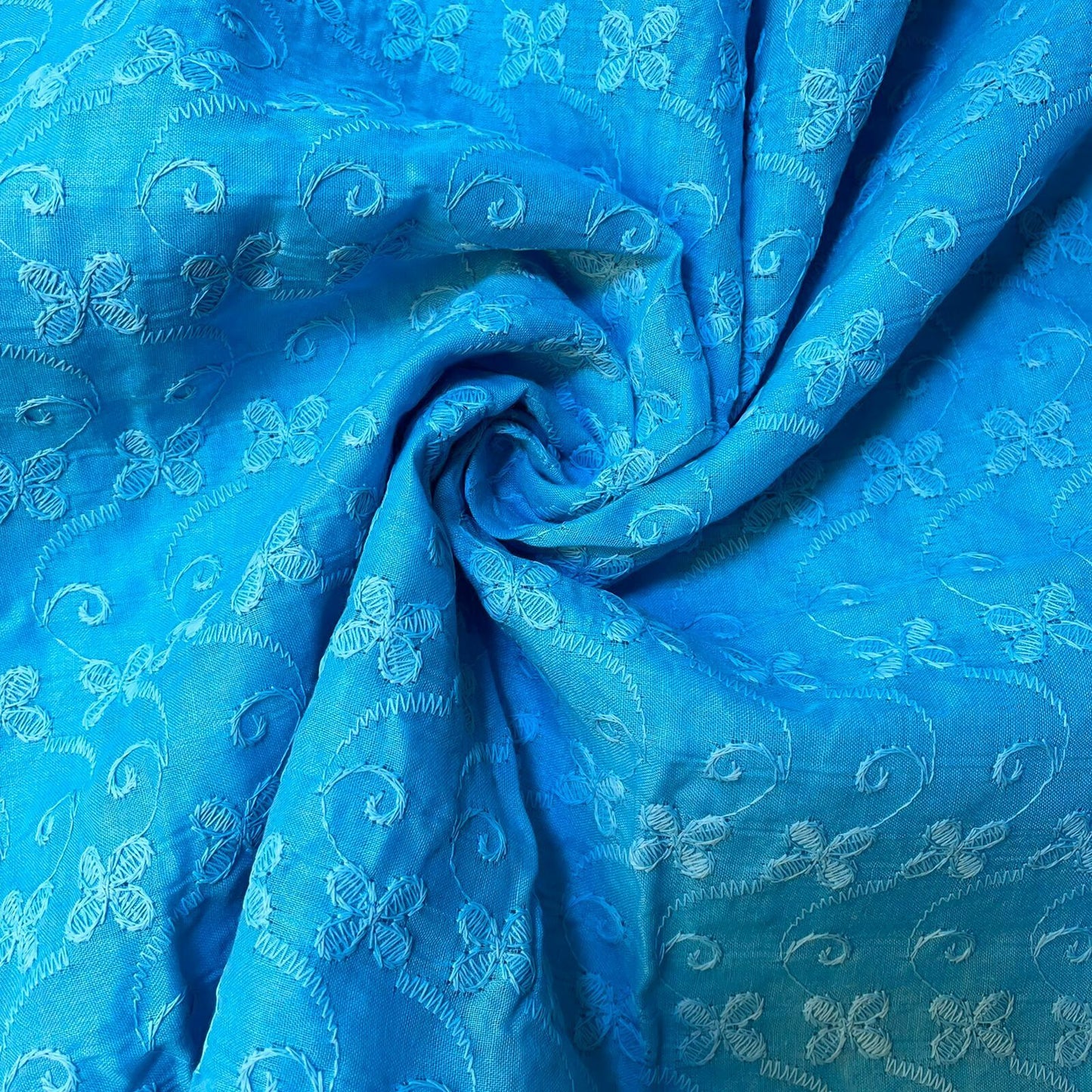 100% Cotton Lawn Broderie Anglaise Embroidery Schiffli Dress Craft Fabric 44" By the Meter