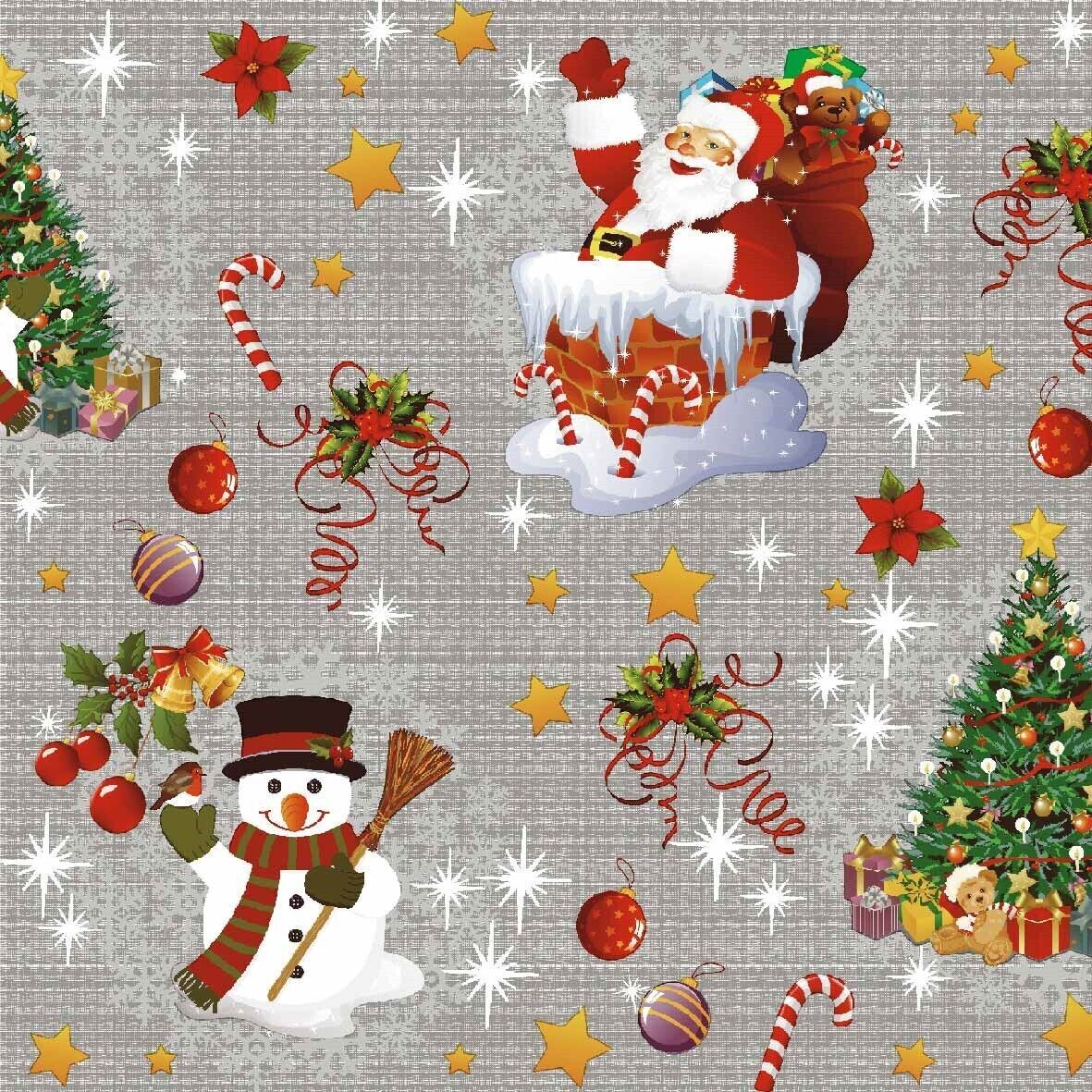 Various Festive Christmas Sewing Xmas Craft Material Decor Fabric By The Metre 44/58"