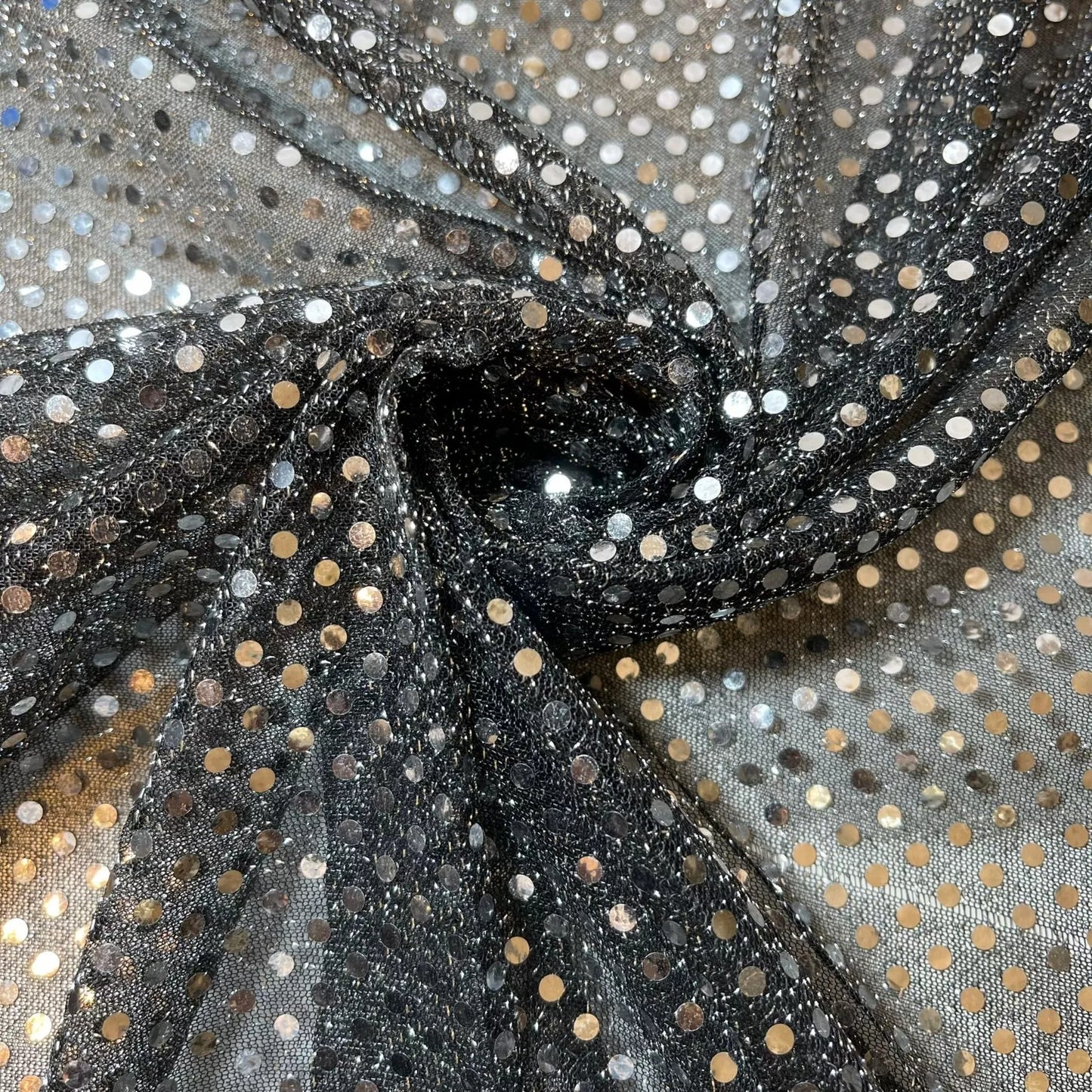 Sequin Nylon Fabric Jersey Sparkle Dress Craft Metallic Costume Material 44" Wide