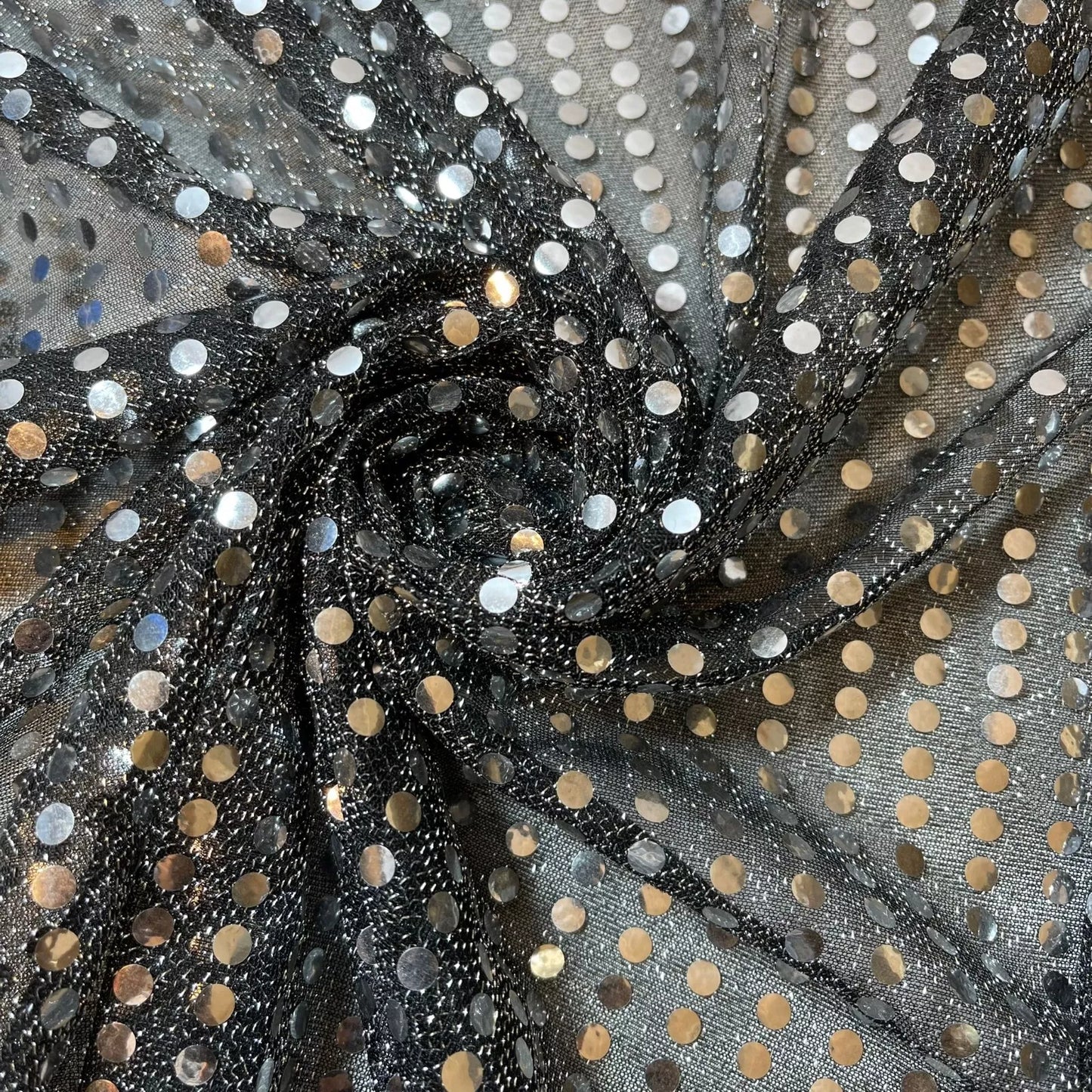 Sequin Nylon Fabric Jersey Sparkle Dress Craft Metallic Costume Material 44" Wide