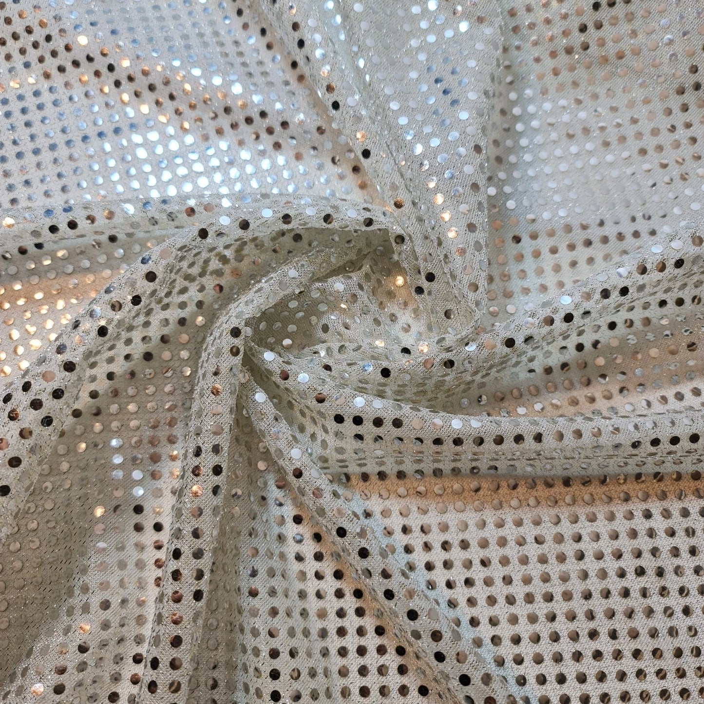 Sequin Nylon Fabric Jersey Sparkle Dress Craft Metallic Costume Material 44" Wide