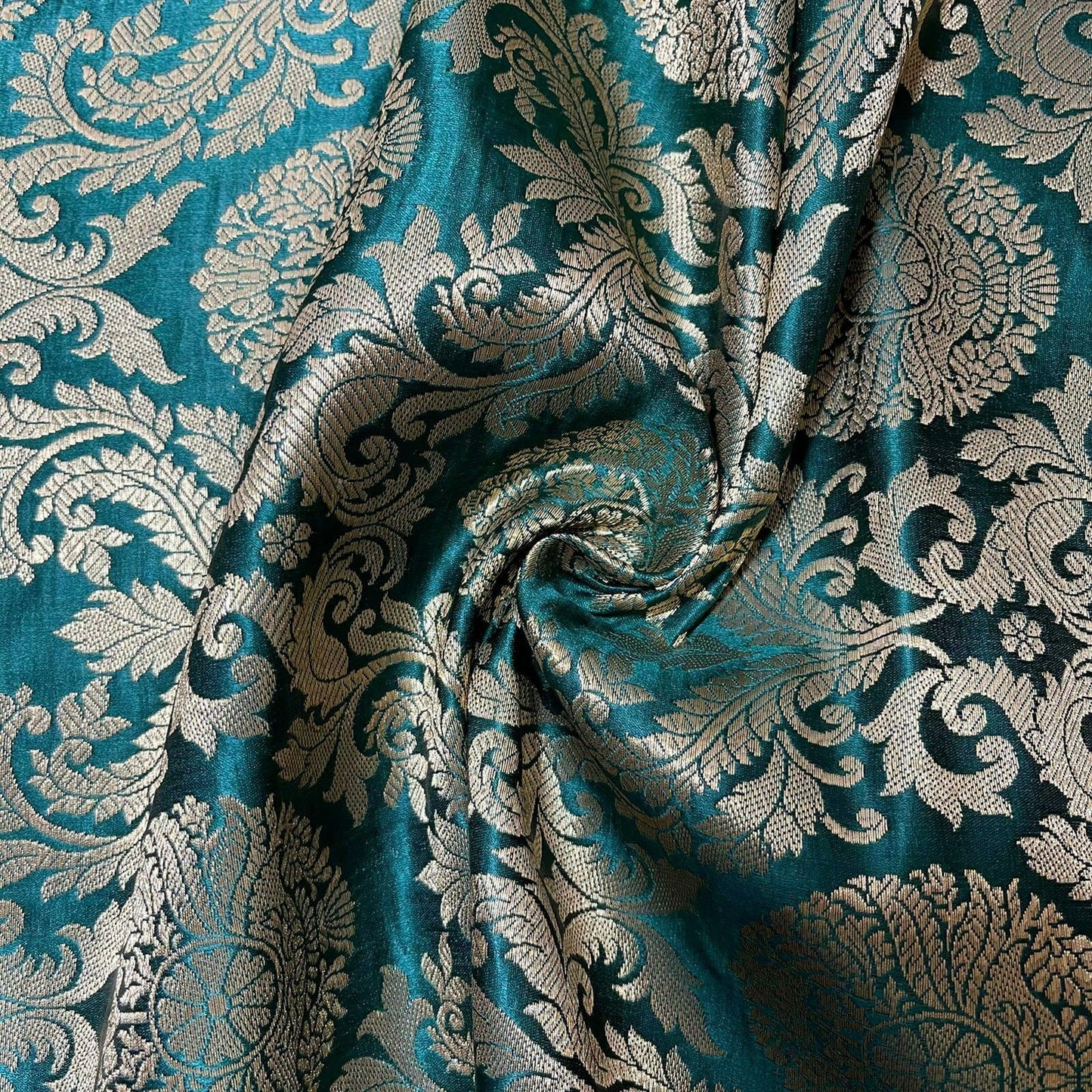 bottle green brocade material uk for dressmaking and craft