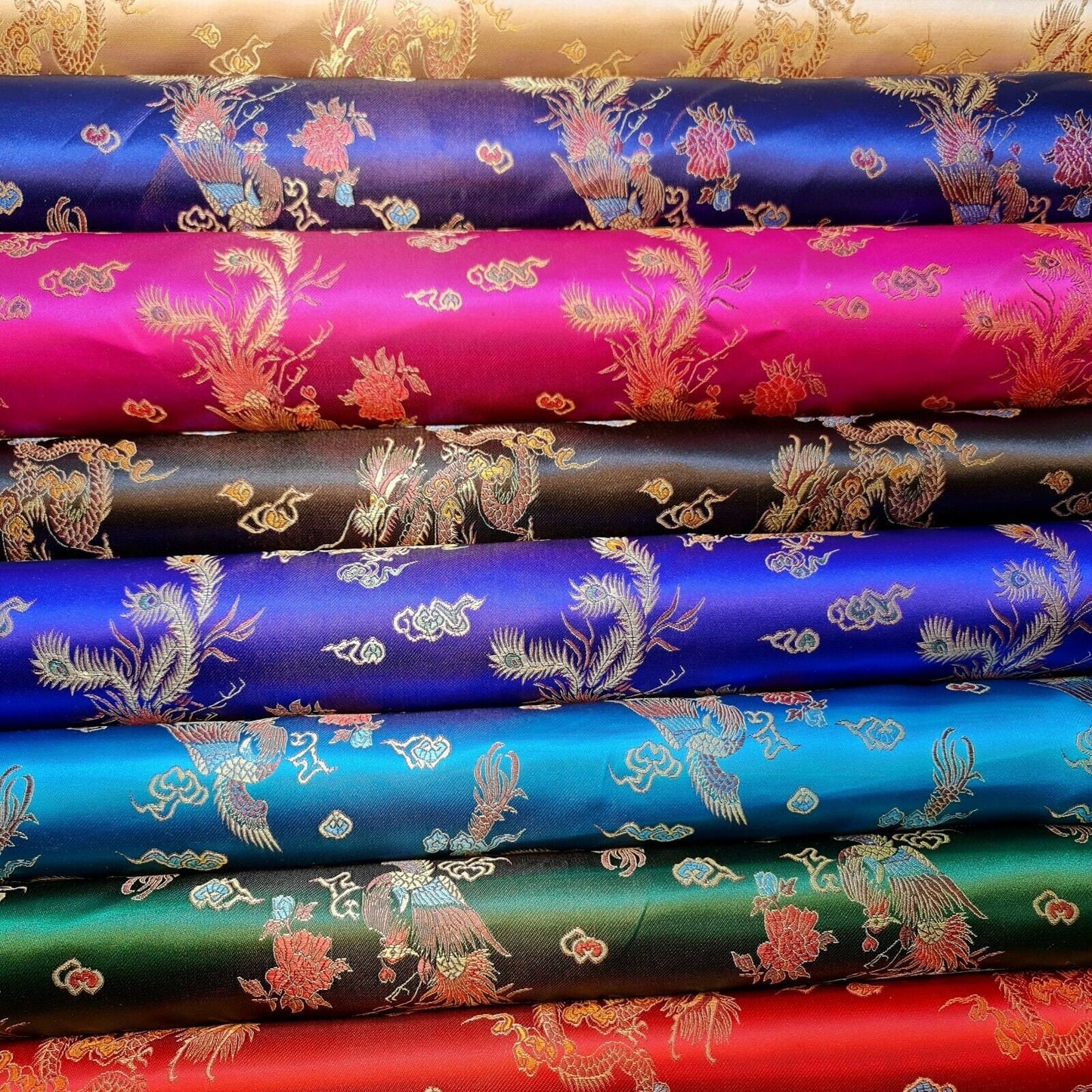 chinese silk brocade fabric by the meter