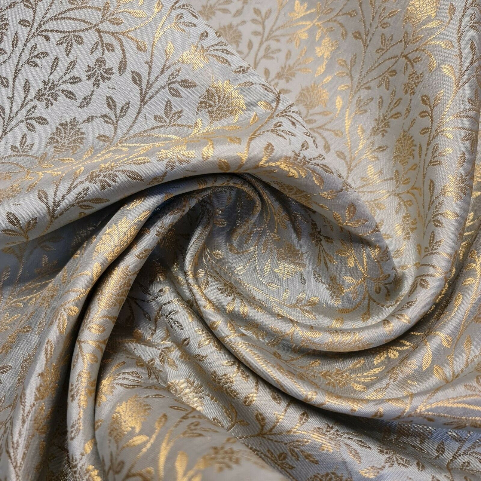 duck egg grey brocade fabric in the uk