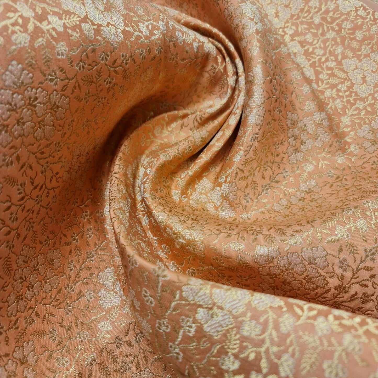 dusty pink brocade fabric for dresses, crafts, and quilting