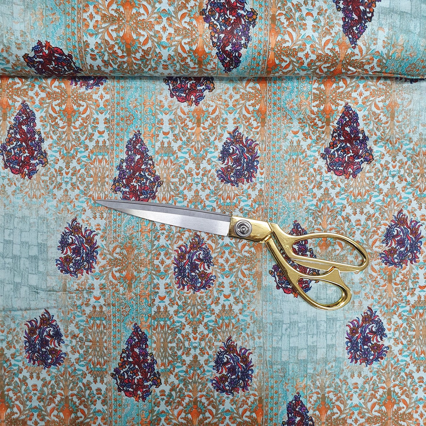 Textile Station Design 10 44" breit, 100 % weicher Baumwollstoff mit indischem Druck, zum Schneidern und Basteln