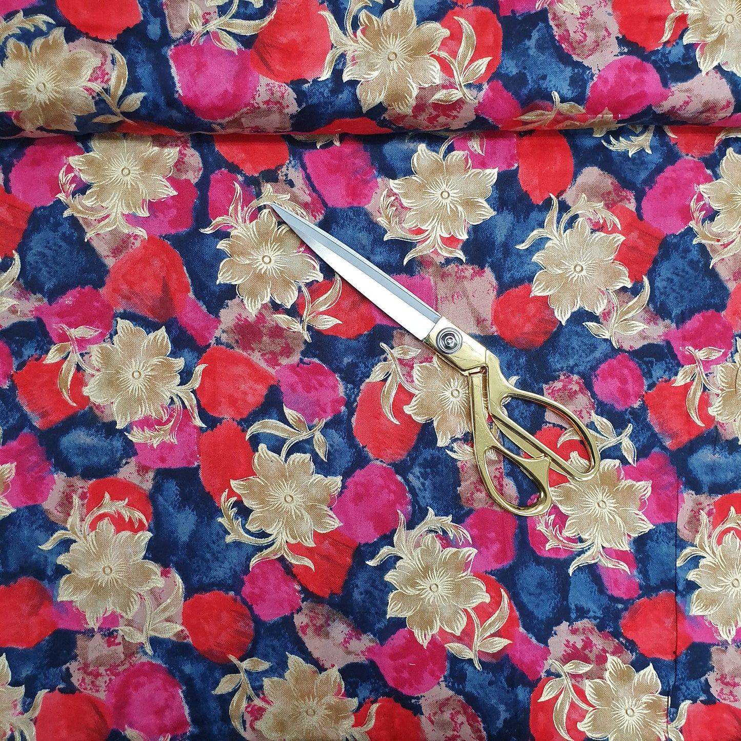 Textile Station Design 21 Stoff, 100 % reiner weicher Baumwollstoff mit indischem Druck, zum Schneidern und Basteln, 111,8 cm breit