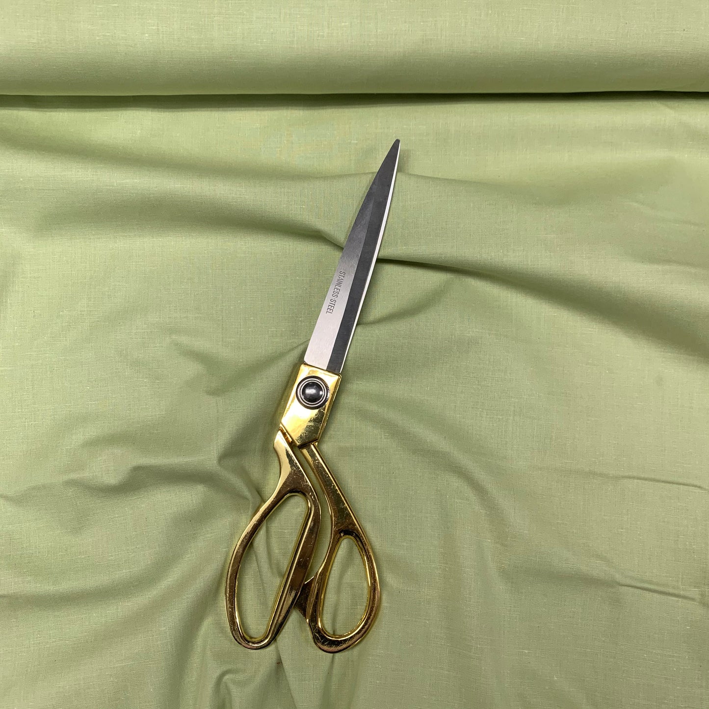 Hochwertiger, einfarbiger Stoff aus 100 % Baumwolle, 111,8 cm, Meterware, Hellgrün