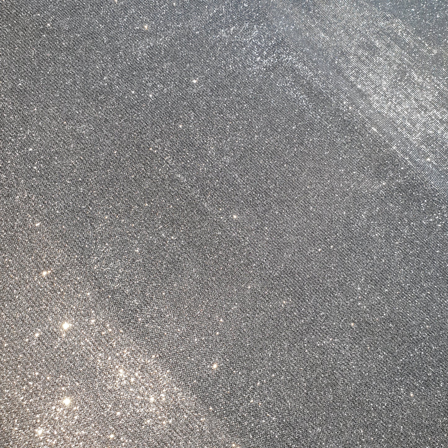 Silbergrauer schimmernder Mondlicht-glänzender Stretch-Glitzer-Nylonstoff für Kulisse, Sternenstaub, Kleid, Bastel-Dekorstoff, 147,3 cm, Meterware