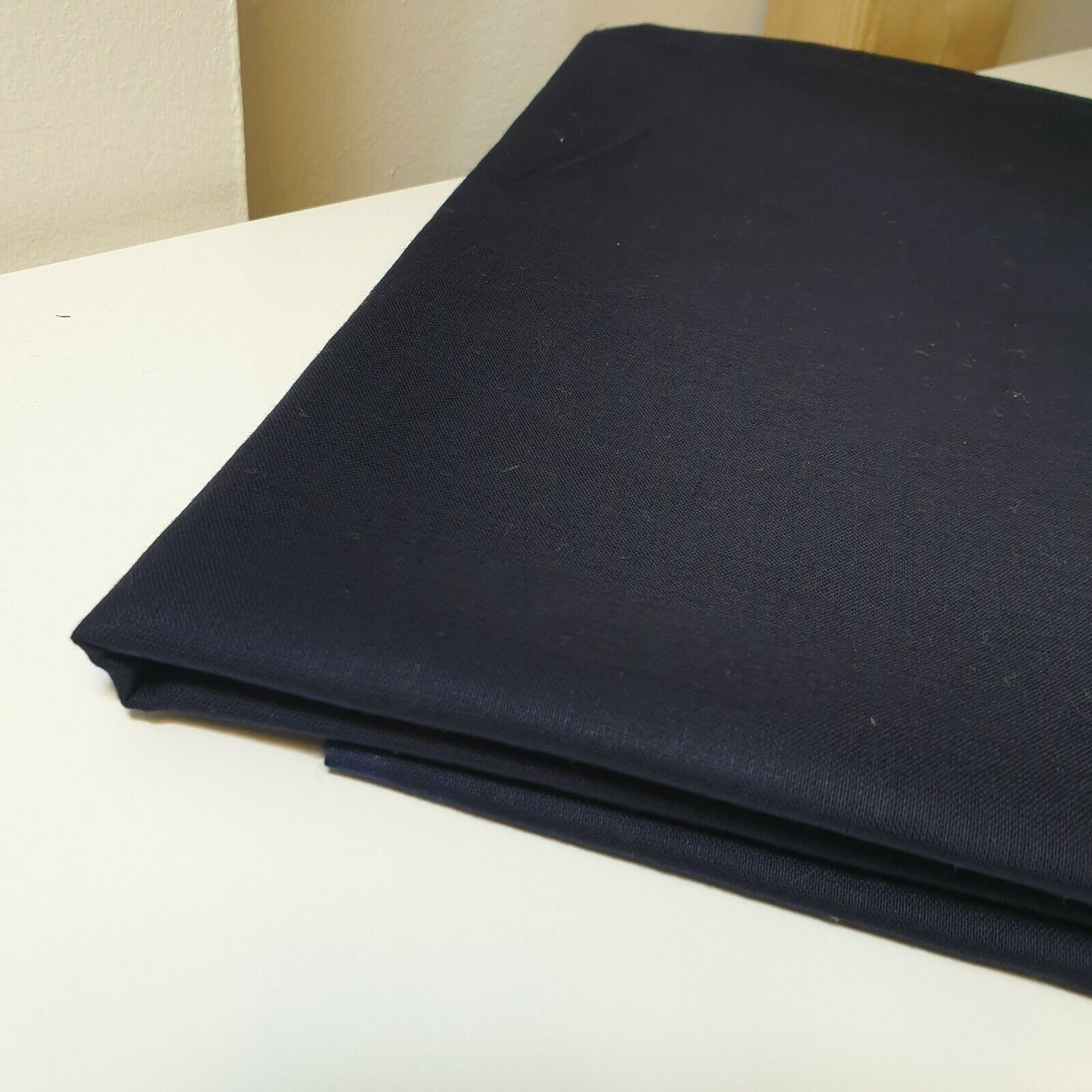 Navy Blue 100% Cotton Voile Rubia Cambric Mercerised Plain Lining Fabric – 44" Wide – Soft Craft Dress Material – Per Metre
