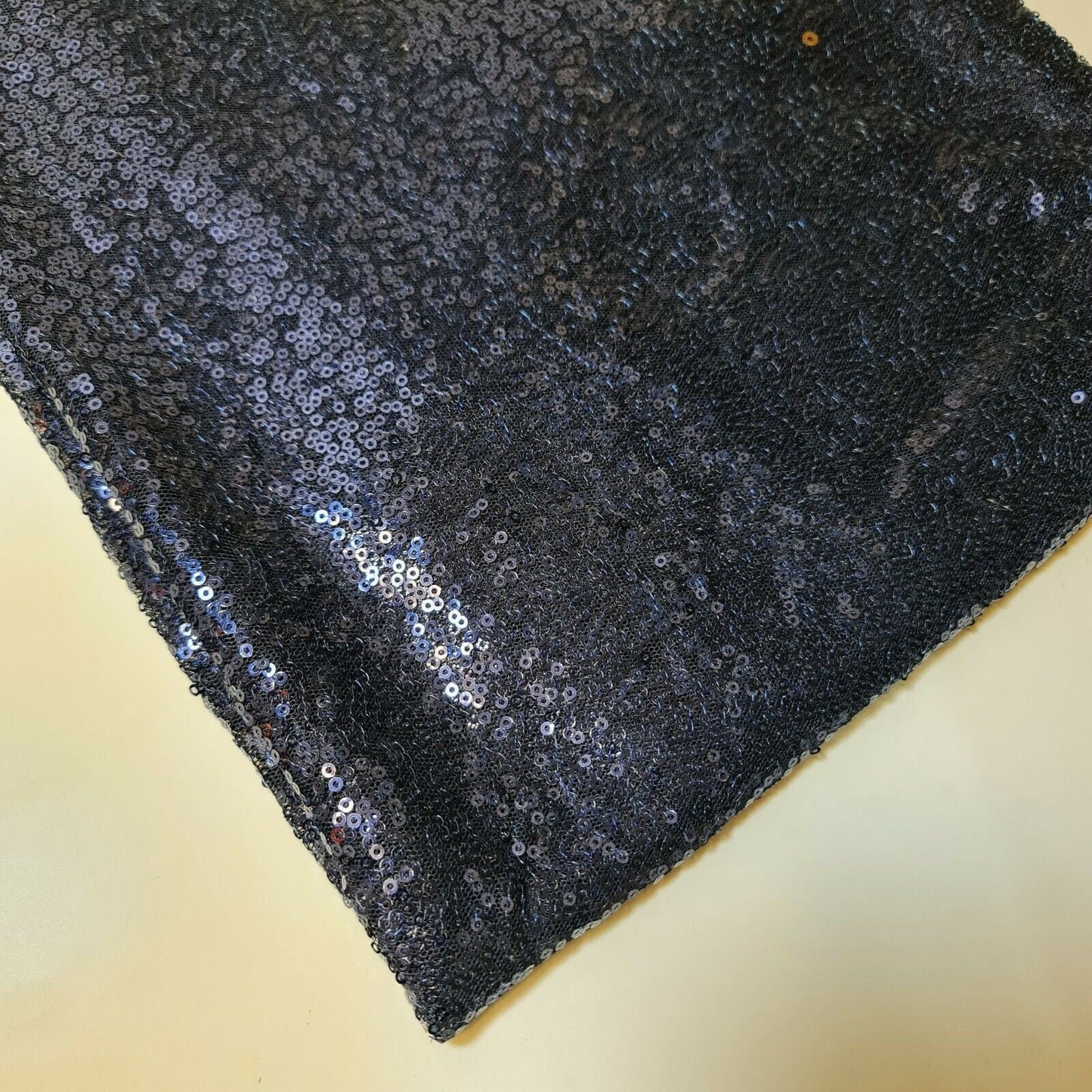 Paillettenstoff, glitzernd, glänzend, glitzernd, für Kleider, Bastelarbeiten, Tischdecken, 127 cm (Marineblau)