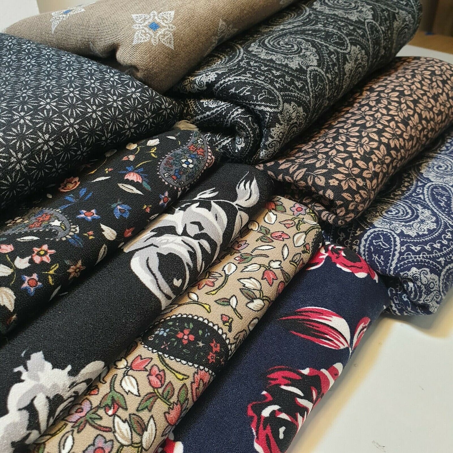 Modal Rayon Viskose Bedruckter weicher Jersey Strick Stretch Kleiderstoff 58" Meterware Design 7