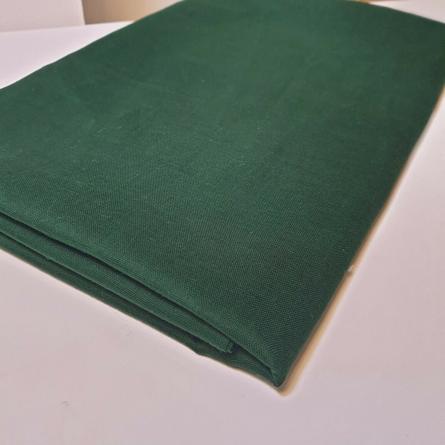 Bottle Green 100% Cotton Voile Rubia Cambric Mercerised Plain Lining Fabric – 44" Wide – Soft Craft Dress Material – Per Metre