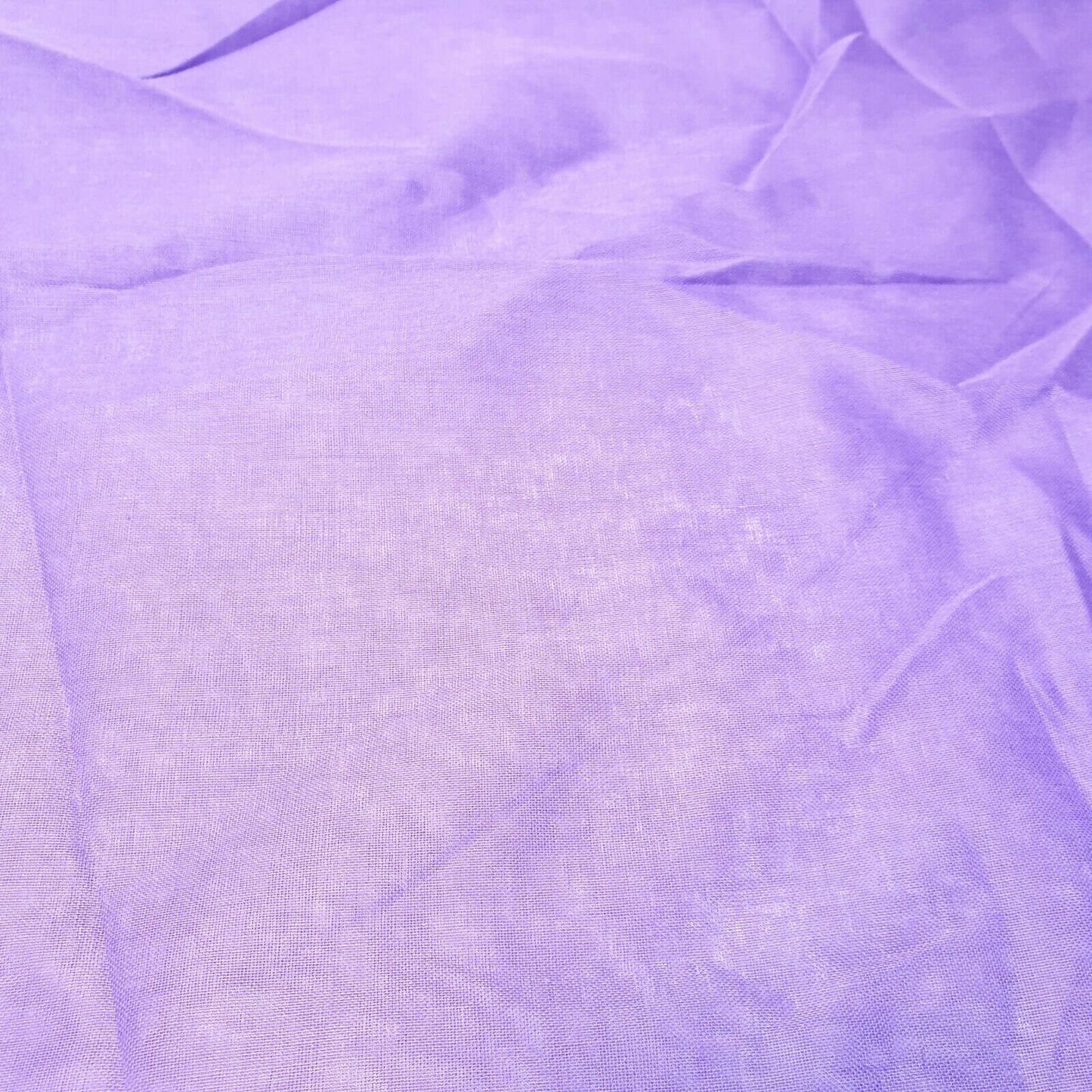 Lilac 100% Cotton Voile Rubia Cambric Mercerised Plain Lining Fabric – 44" Wide – Soft Craft Dress Material – Per Metre