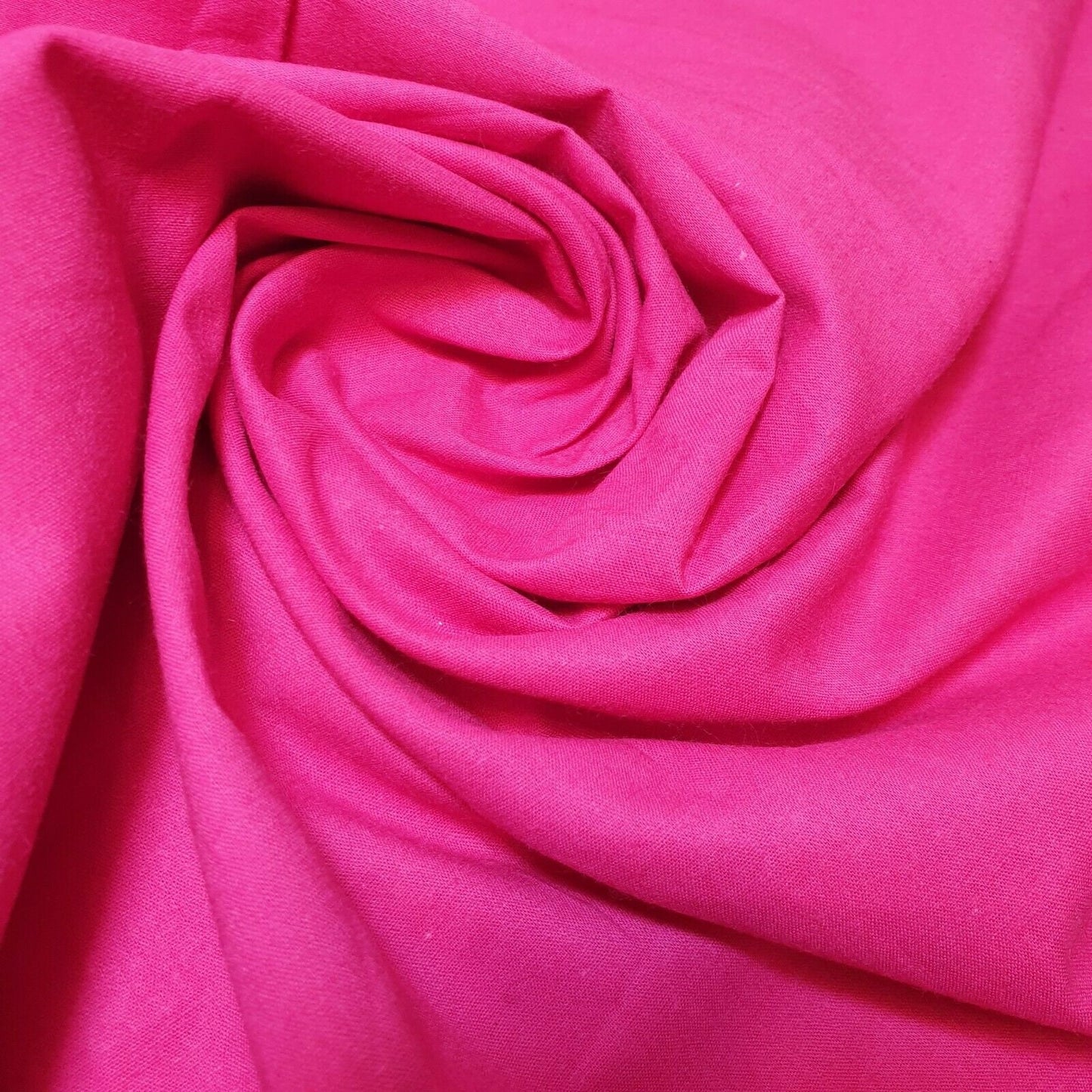 Magenta Pink Plain Egyptian 100% Cotton Cambric Fabric – 44” Wide – Soft Dress, Lining, Quilting & Craft Material (By the Meter)