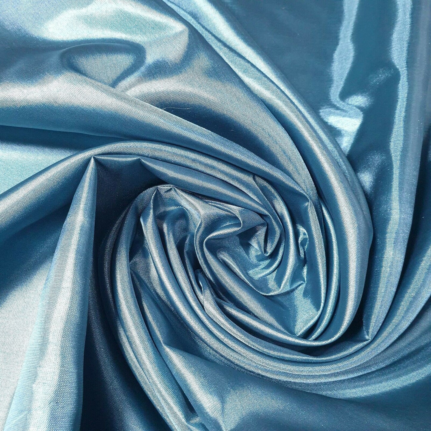 Teal Green Habotai Polyester Silk Lining Fabric 150cm Wide Soft Lightweight Dress Lining Material by the Metre