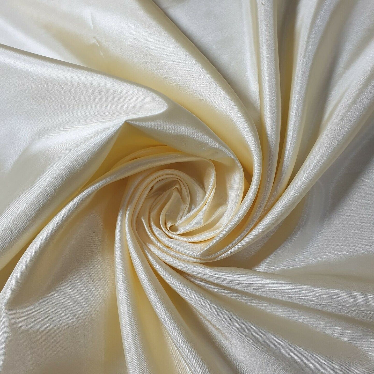 Cream Habotai Polyester Silk Lining Fabric 150cm Wide Soft Lightweight Dress Lining Material by the Metre