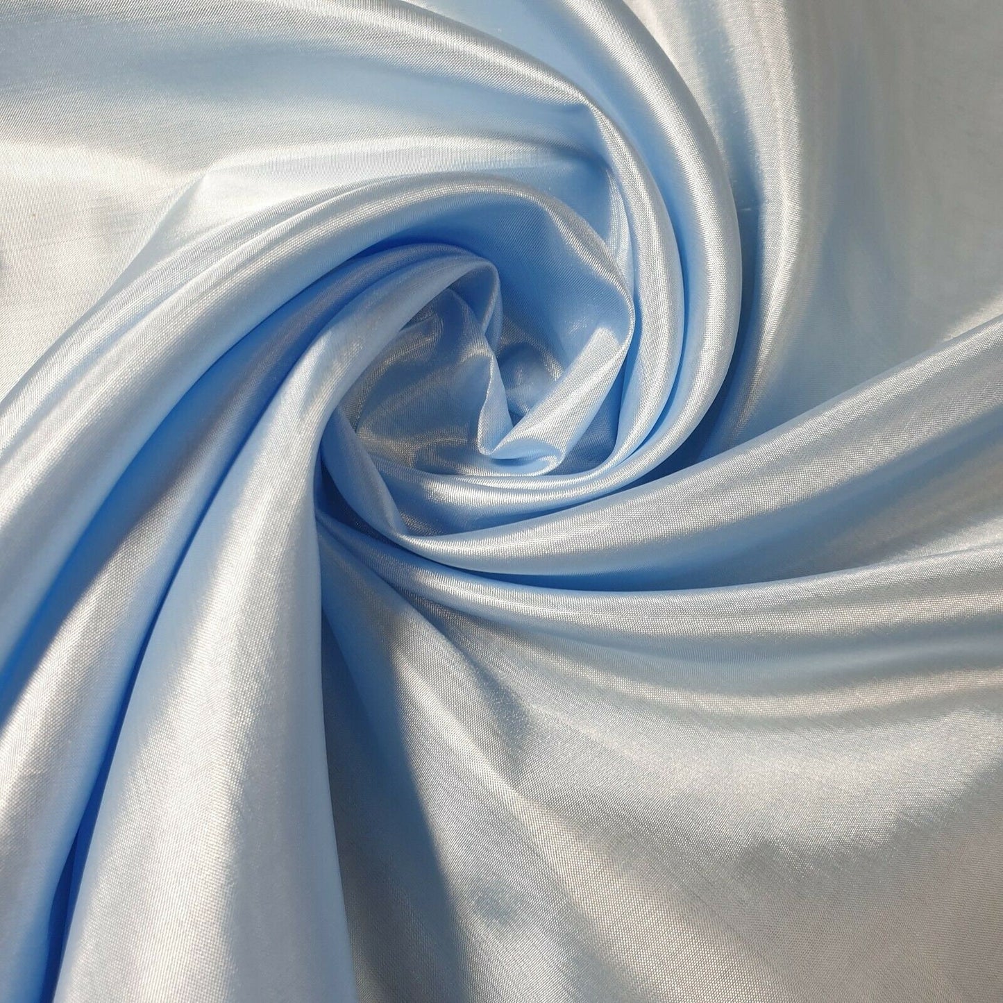 Sky Habotai Polyester Silk Lining Fabric 150cm Wide Soft Lightweight Dress Lining Material by the Metre