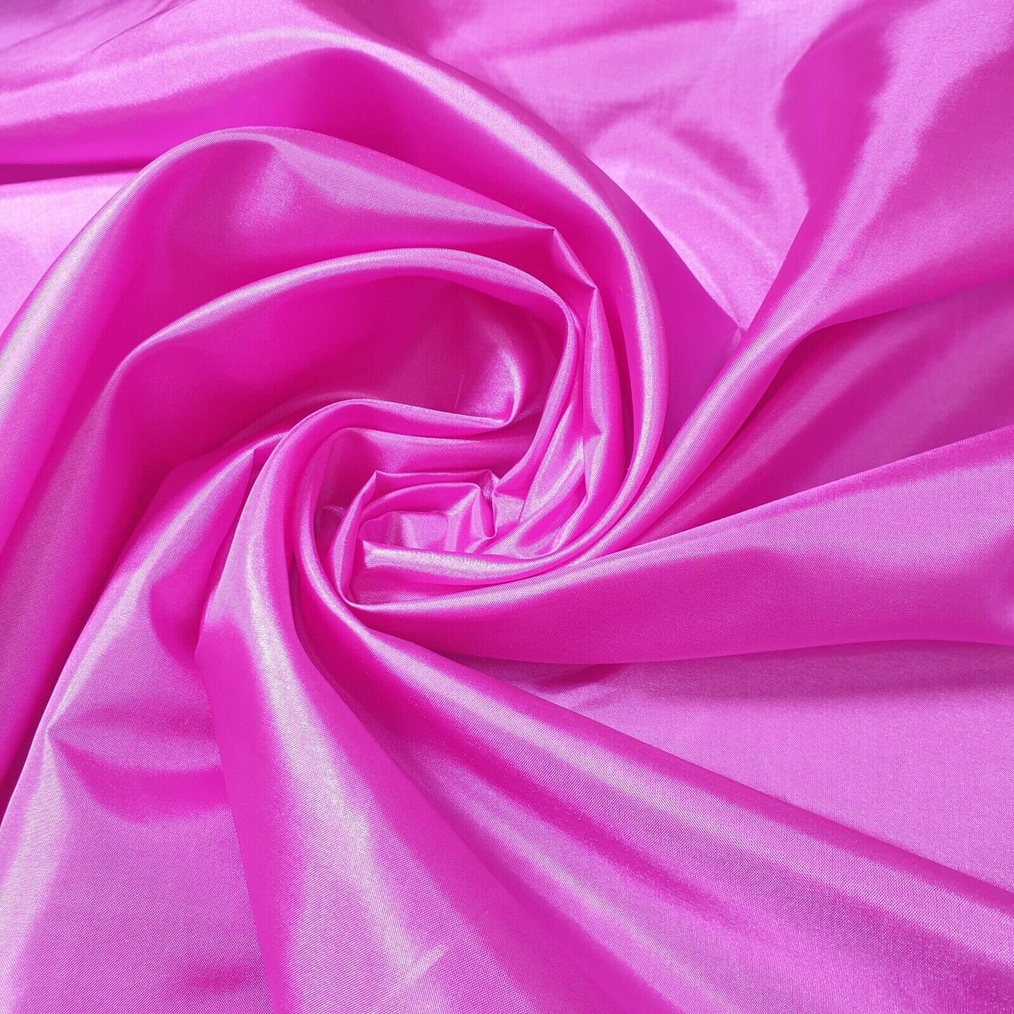 Magenta Pink Habotai Polyester Silk Lining Fabric 150cm Wide Soft Lightweight Dress Lining Material by the Metre