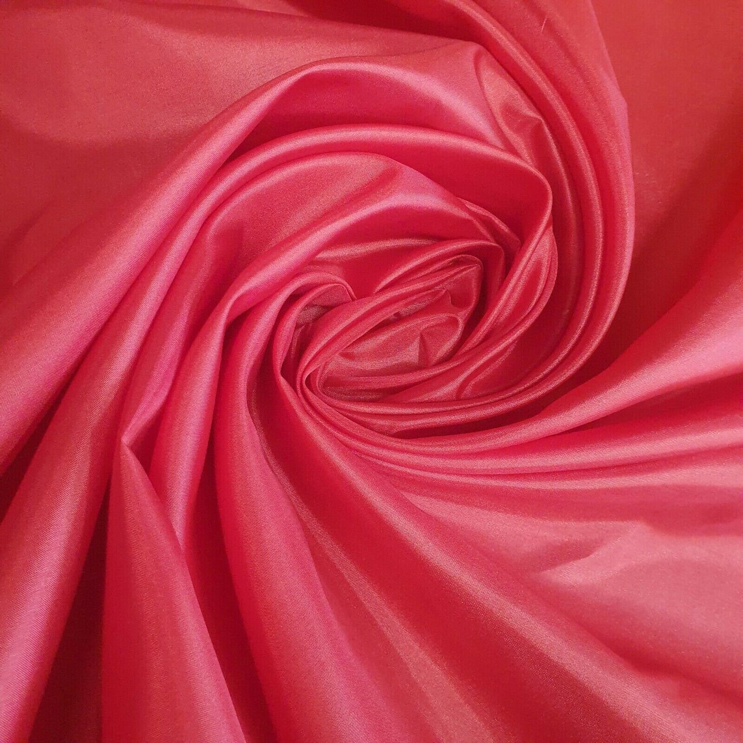 Red Habotai Polyester Silk Lining Fabric 150cm Wide Soft Lightweight Dress Lining Material by the Metre