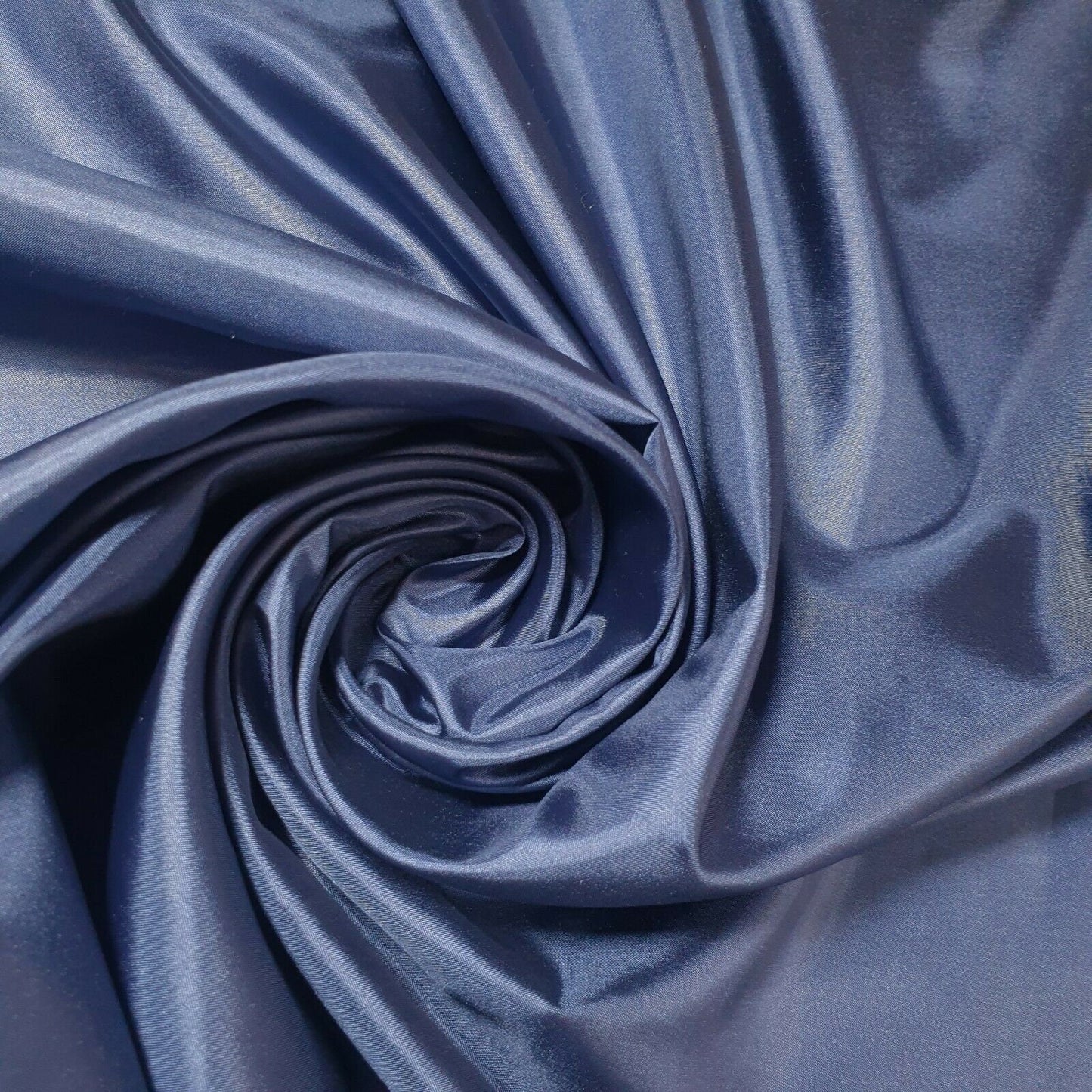 Navy Blue Habotai Polyester Silk Lining Fabric 150cm Wide Soft Lightweight Dress Lining Material by the Metre
