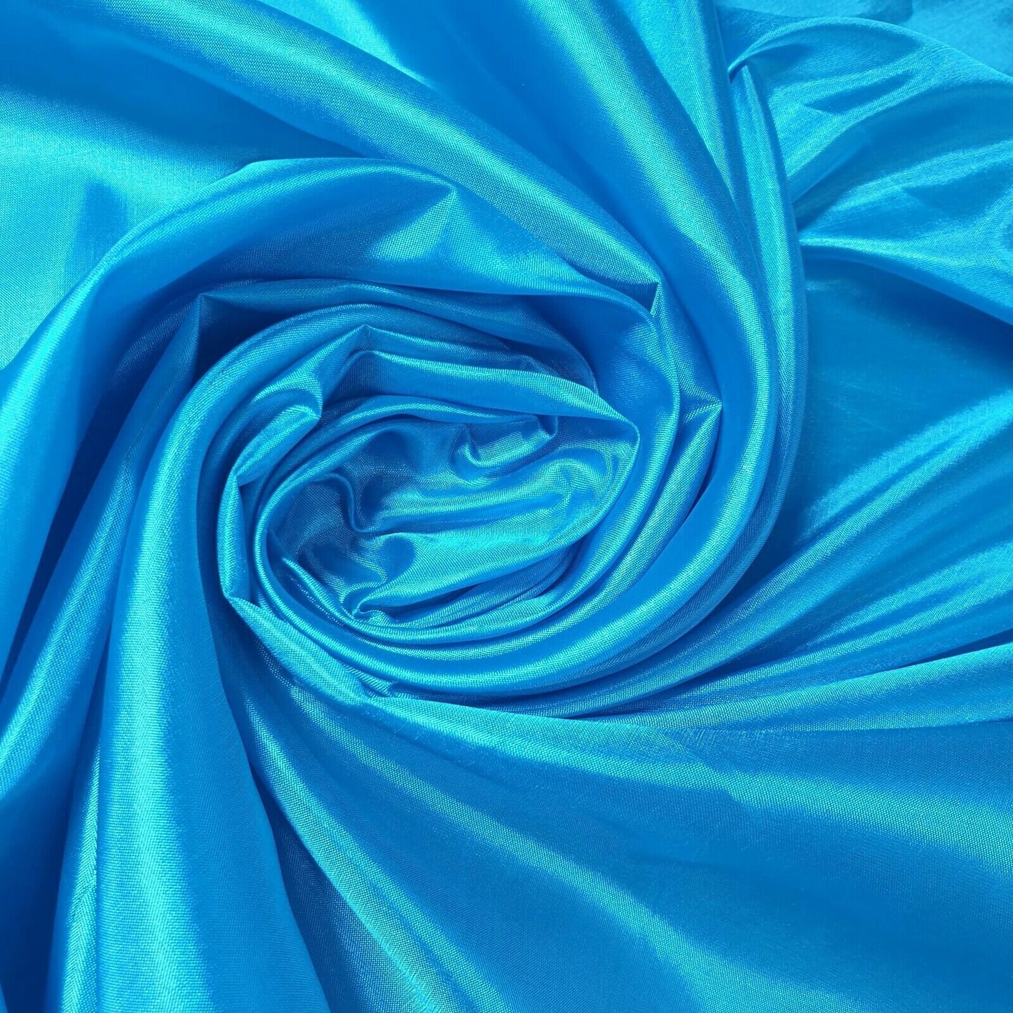 Turquoise Habotai Polyester Silk Lining Fabric 150cm Wide Soft Lightweight Dress Lining Material by the Metre