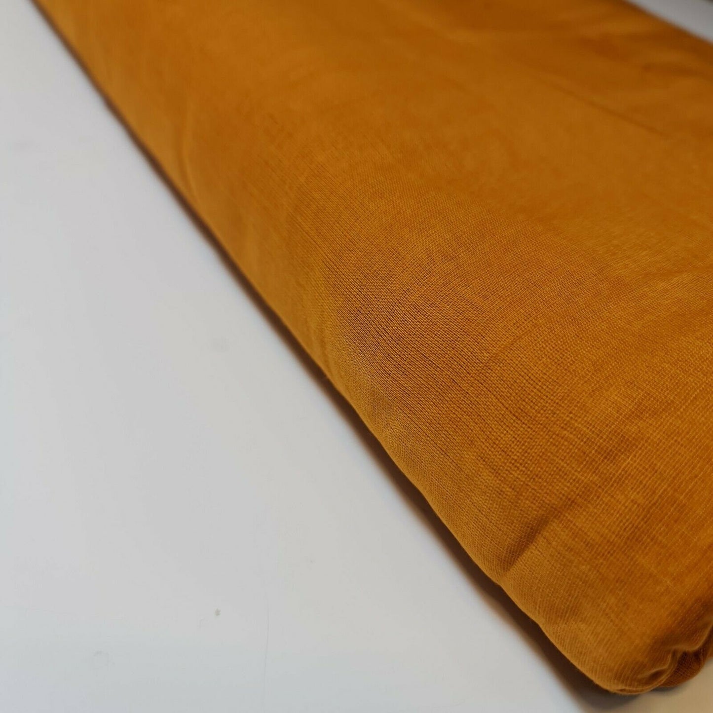 Mustard 100% Cotton Muslin Fabric – Sheer Gauze, Plain Weave – 44” Wide – Dress Lining, Crafts & More (By the Meter)