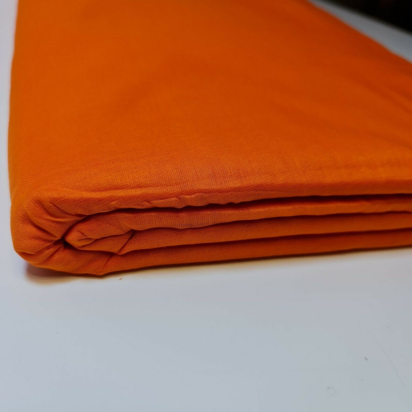 Orange 100% Cotton Muslin Fabric – Sheer Gauze, Plain Weave – 44” Wide – Dress Lining, Crafts & More (By the Meter)