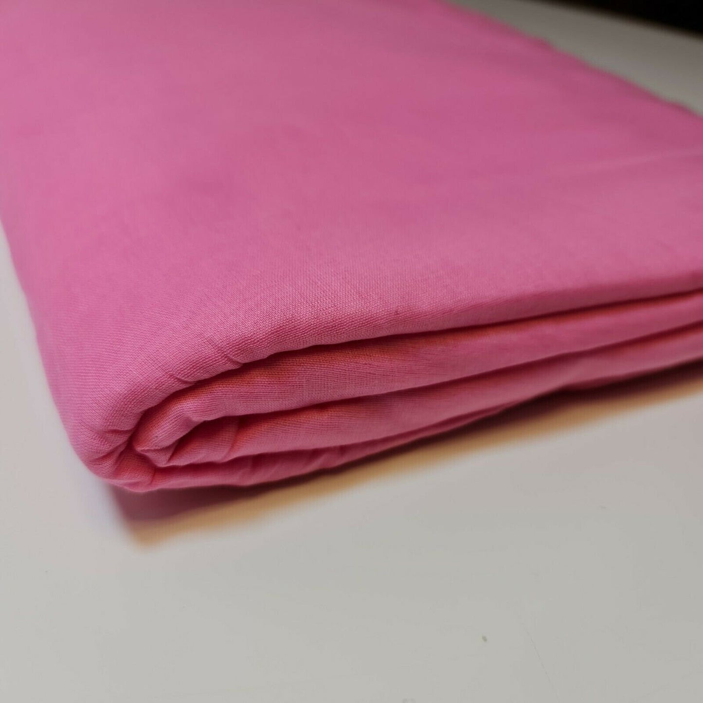 Pink 100% Cotton Muslin Fabric – Sheer Gauze, Plain Weave – 44” Wide – Dress Lining, Crafts & More (By the Meter)