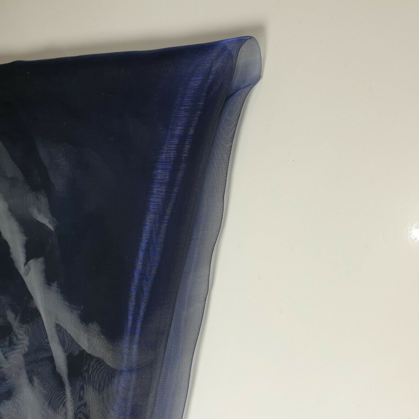 Transparenter Organzastoff, Voile-Vorhang, Hochzeitsstoff, 150 cm, Organza, Meterware (Marineblau)