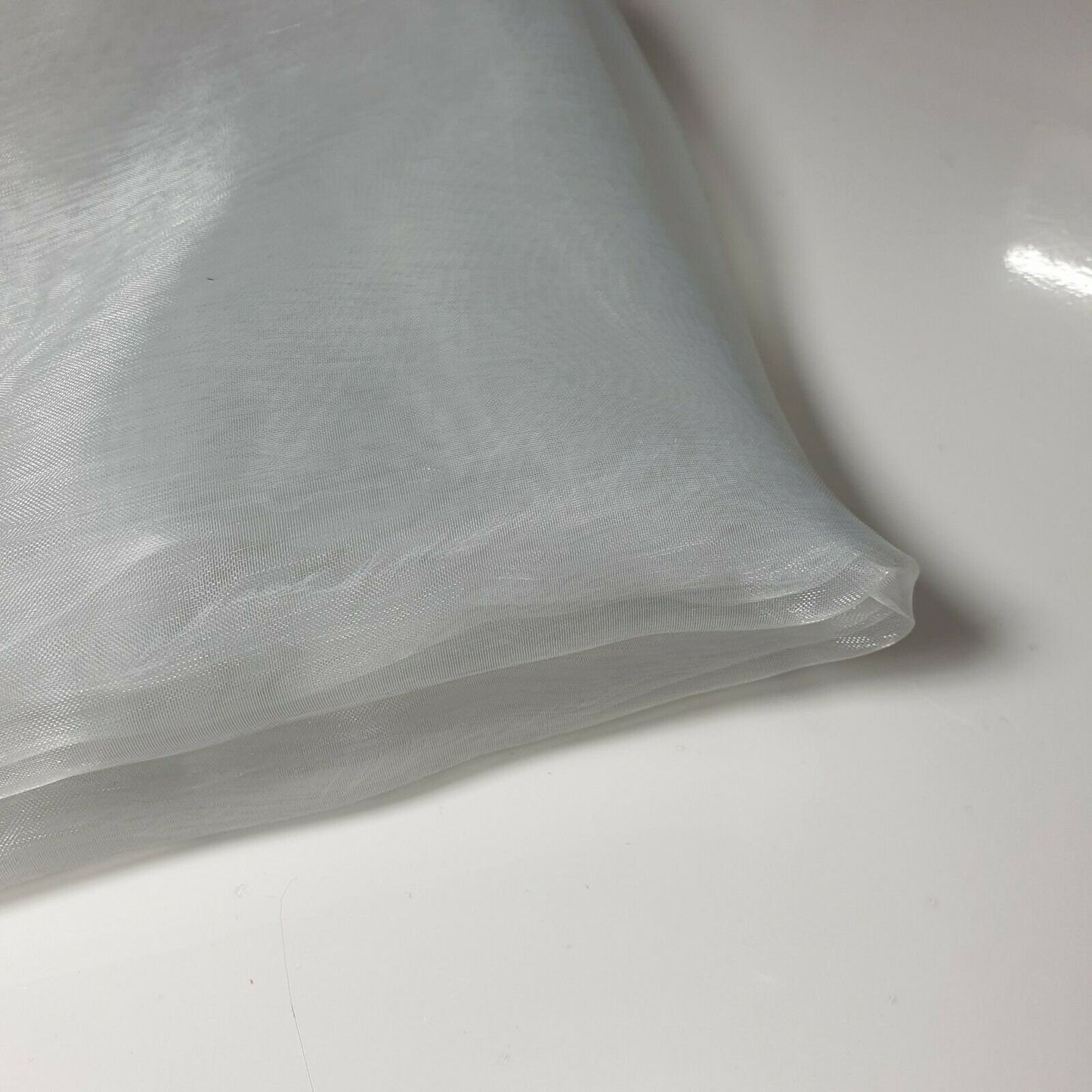 Transparenter Organzastoff, Voile-Vorhang, Hochzeitsstoff, 150 cm, Organza, Meterware (Silber)