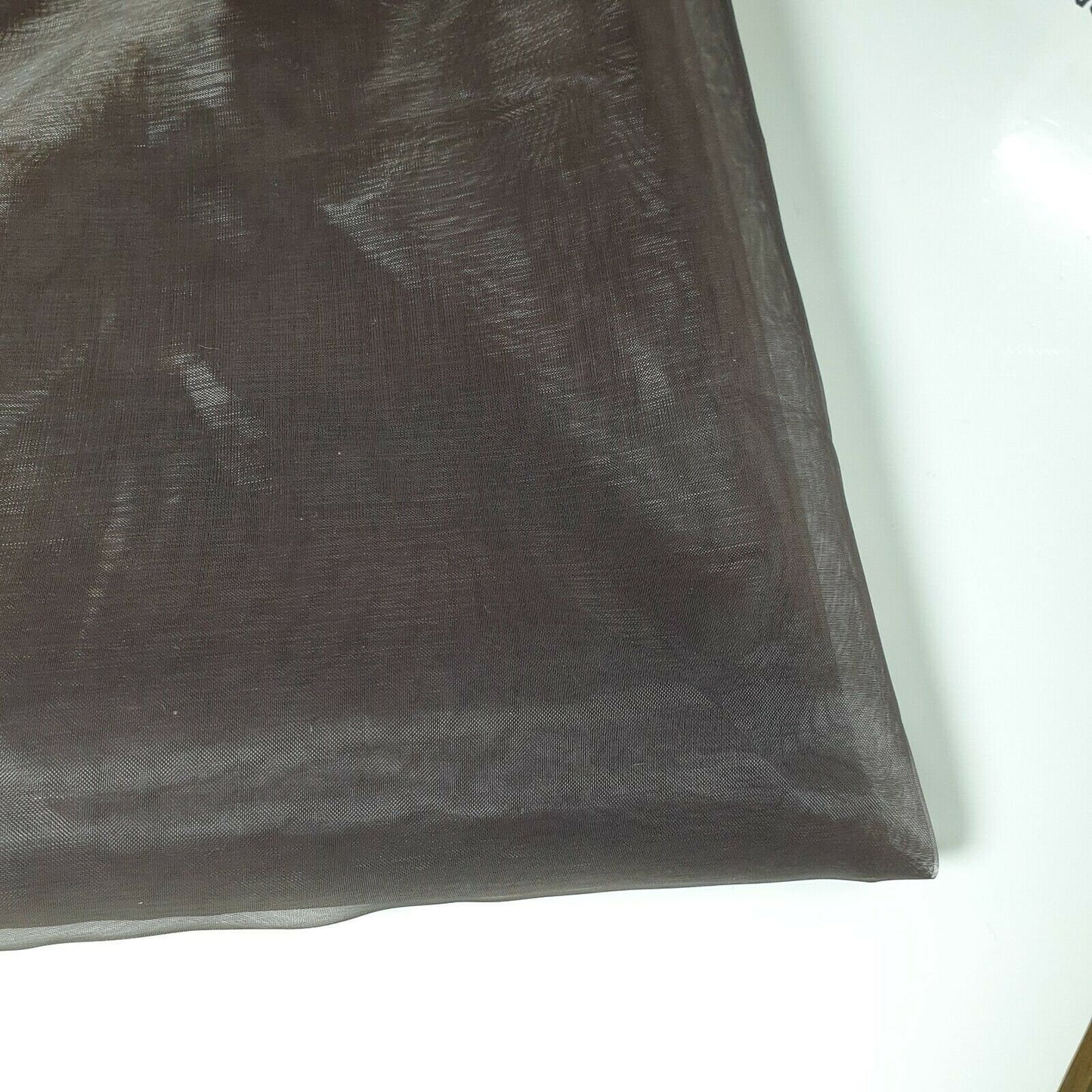 Transparenter Organzastoff, Voile-Vorhang, Hochzeitsstoff, 150 cm, Organza, Meterware (braun)