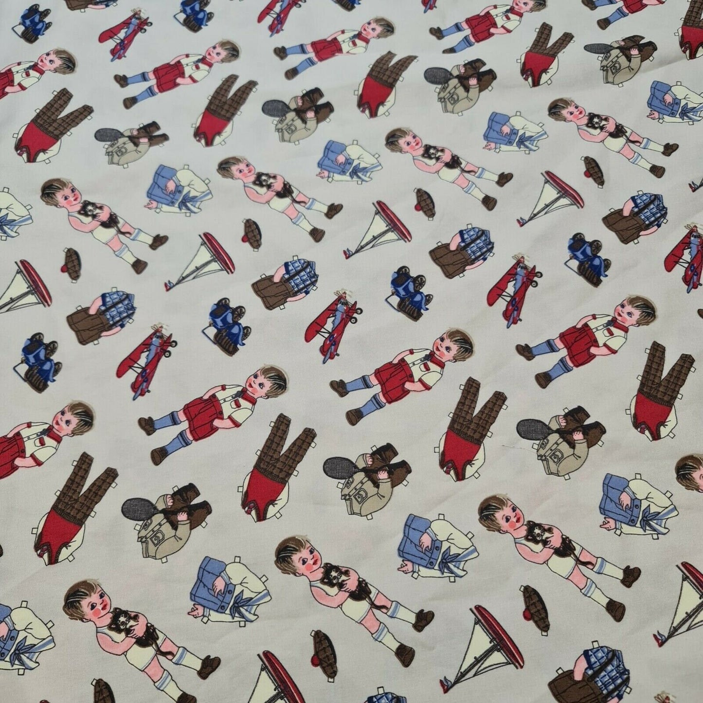 100% Cotton Silver Boat Kids Sailor Boats Print Craft Dress Fabric by Metre 44"