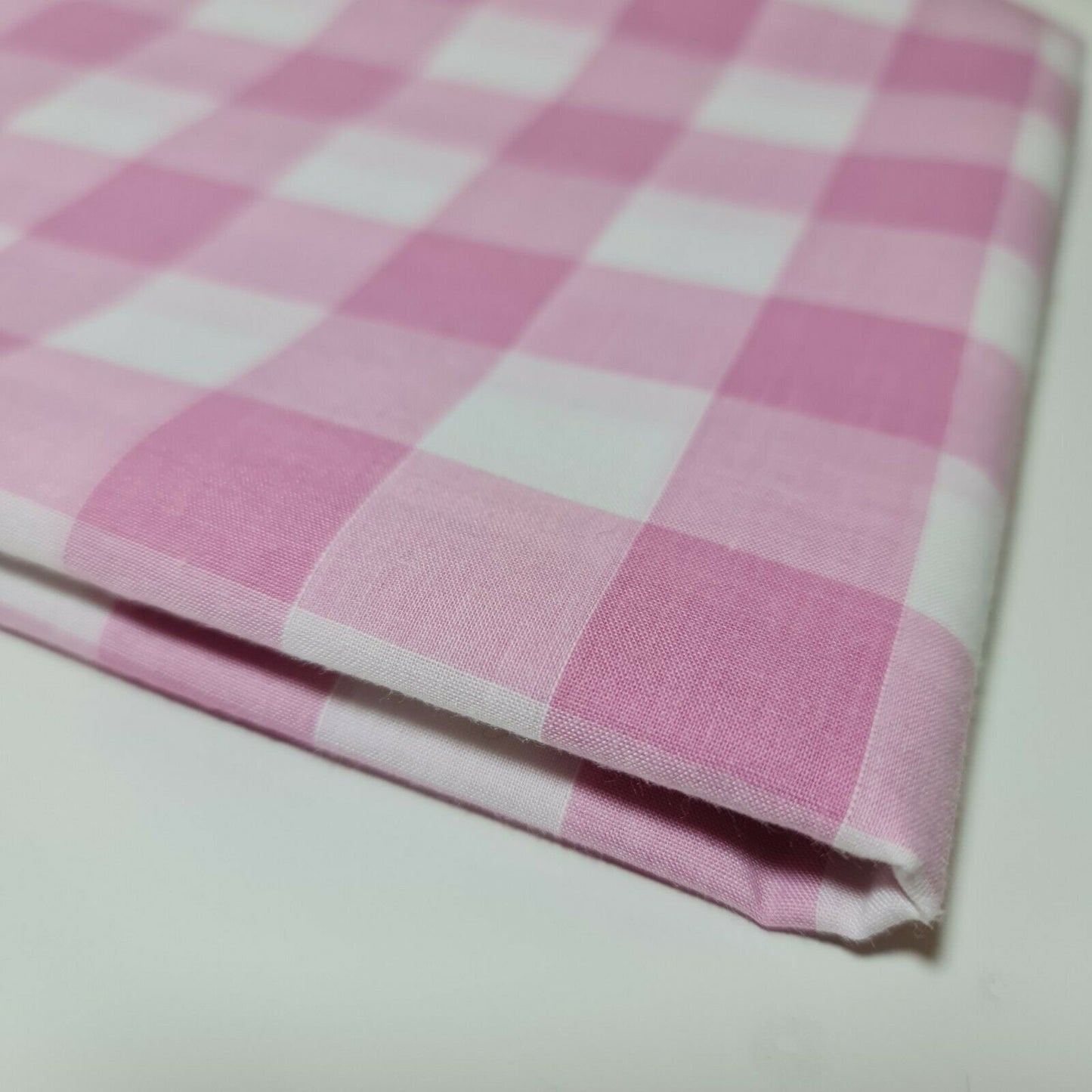 Polycotton-Stoff, 2,5 cm, Gingham-Karostoff, für Kleider, Bastelarbeiten, Uniformen, kariert, 112 cm (Rosa)