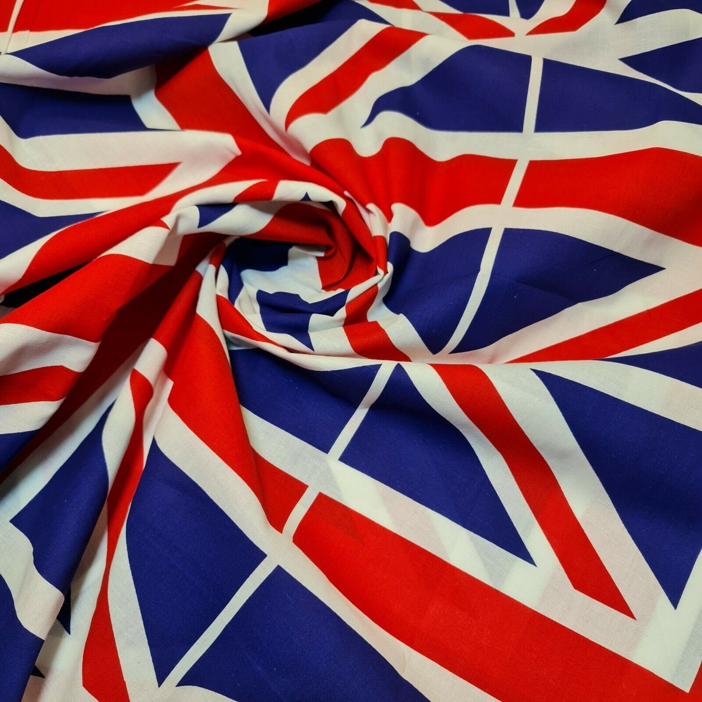 Union Jack Common Wealth Britische Flagge Druck 100 % Baumwollstoff 58" Meterware
