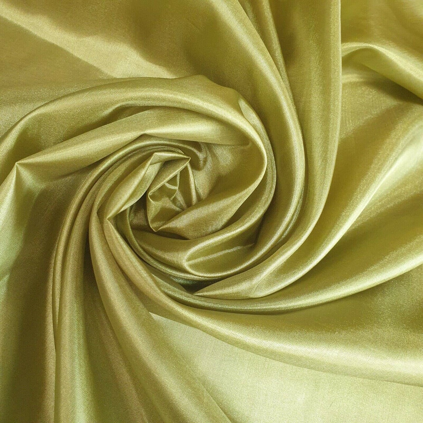 Olive Green Habotai Polyester Silk Lining Fabric 150cm Wide Soft Lightweight Dress Lining Material by the Metre
