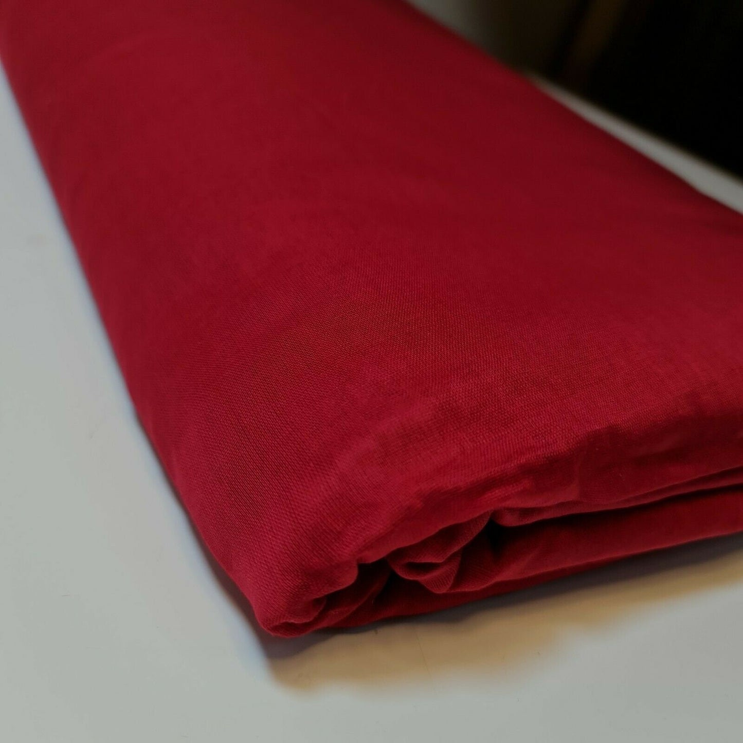 Deep Red 100% Cotton Muslin Fabric – Sheer Gauze, Plain Weave – 44” Wide – Dress Lining, Crafts & More (By the Meter)
