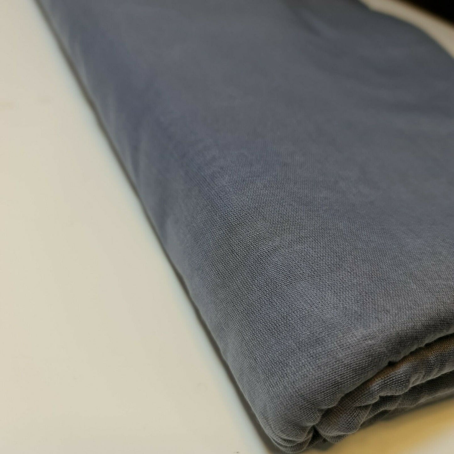 Grey 100% Cotton Muslin Fabric – Sheer Gauze, Plain Weave – 44” Wide – Dress Lining, Crafts & More (By the Meter)