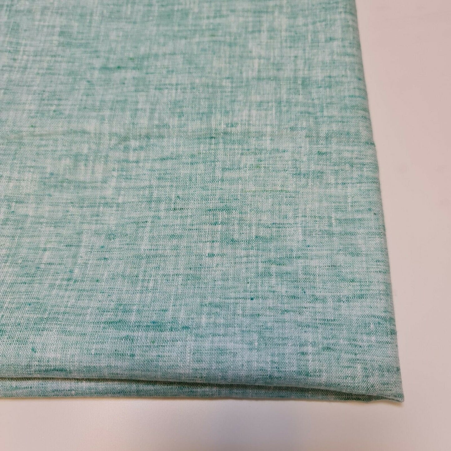 Melange-Leinenoptik, Khadi, weicher, einfarbiger Vorhangstoff, 112 cm (Smaragdgrün)