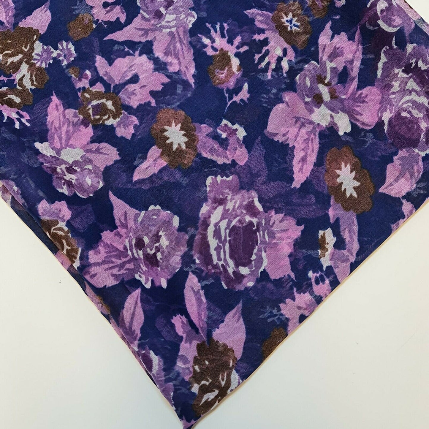 Sommerkleidstoff aus durchsichtigem Chiffon mit Blumenmuster aus Polyester-Crêpe-Georgette, 111,8 cm (Design 7)