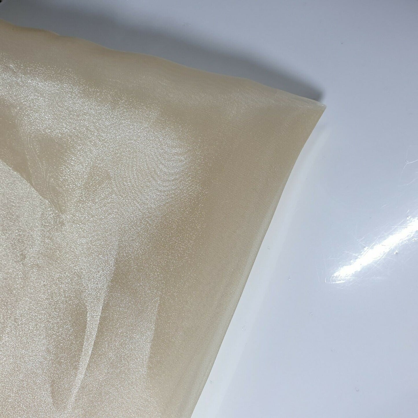 Transparenter Organzastoff, Voile-Vorhang, Hochzeitsstoff, 150 cm, Organza, Meterware (Gold)