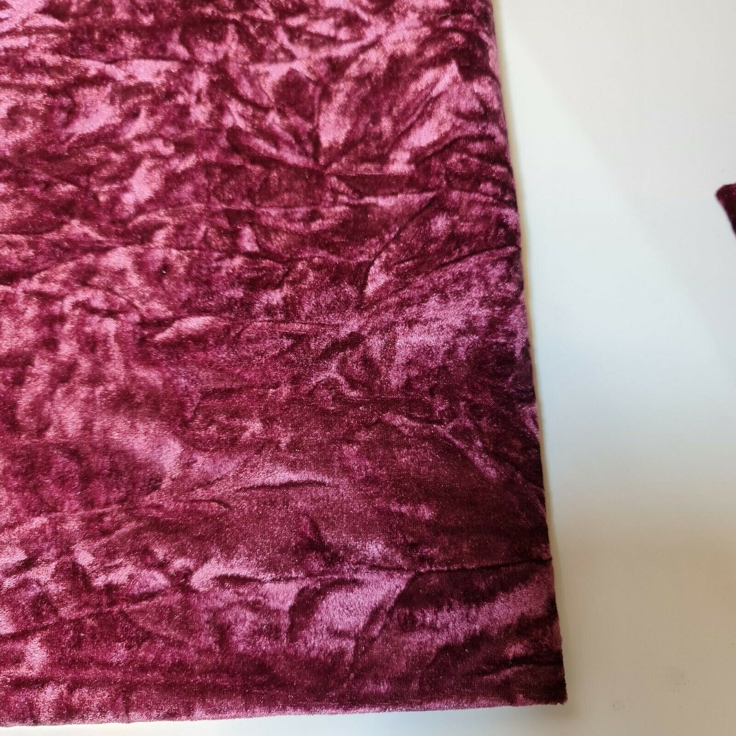 Plum Premium Marble Crushed Velvet Stretch Fabric 58” Wide – Medium Weight Luxury Upholstery & Dress Material By the Meter