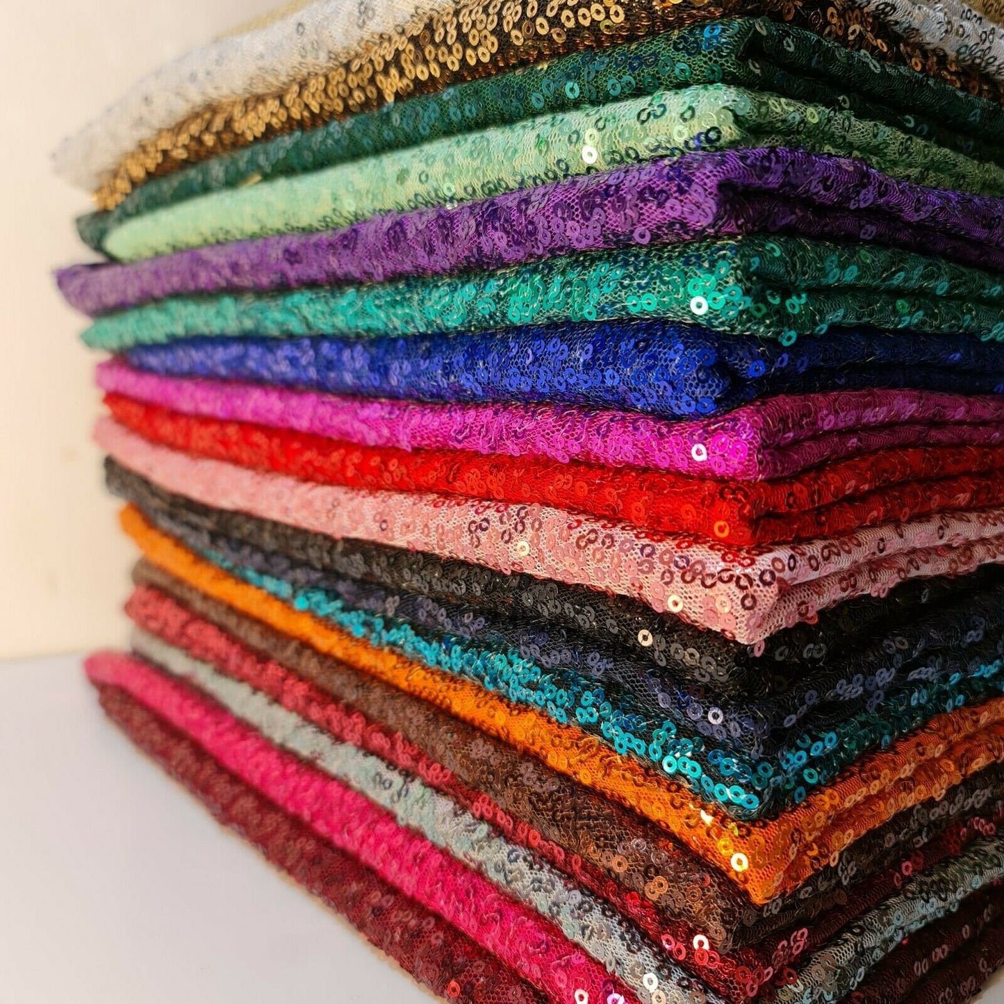 Paillettenstoff, glitzernd, glänzend, glitzernd, für Kleider, Bastelarbeiten, Tischdecken, 127 cm (Babyrosa)