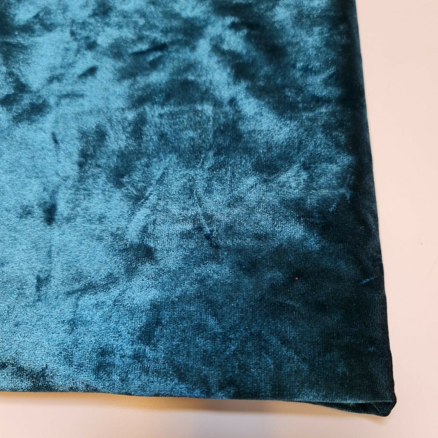 Einfarbiger Samtstoff, hochwertiger Crushed-Stretch-Wattestoff für Kleider, Bastelarbeiten, 152,4 cm (Jade)