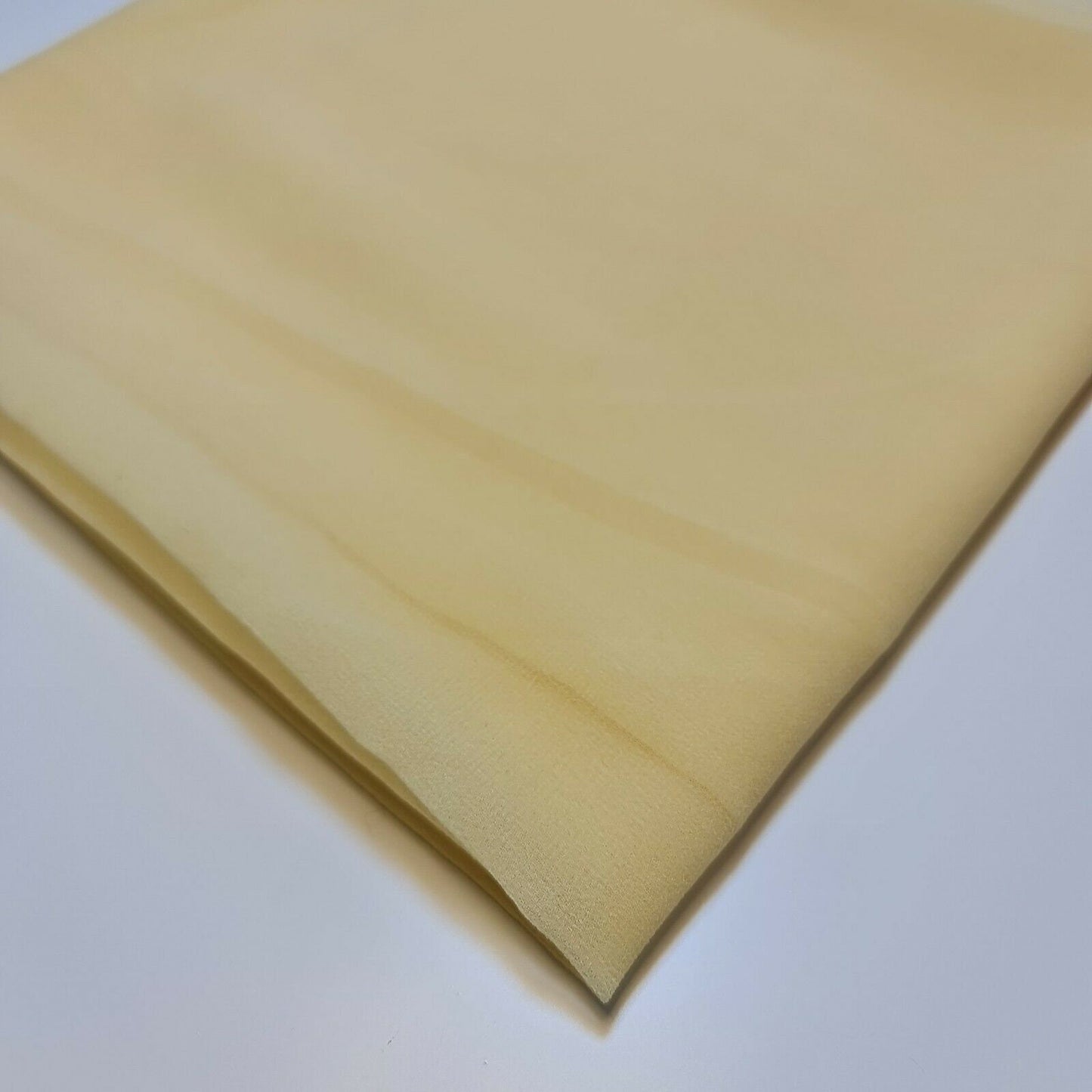 100 % Polyester, Mooskrepp-Chiffon, durchsichtig, mit Dekor, für drapierte Kleider, 111,8 cm (Zitronengelb)
