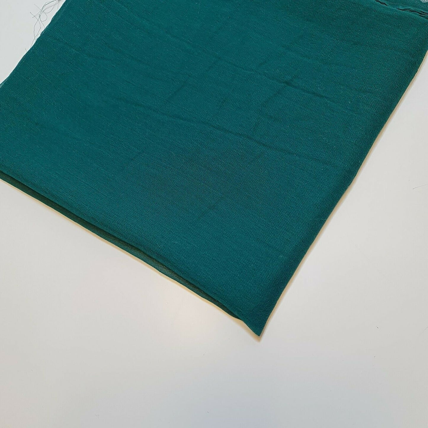 100 % Polyester, Mooskrepp-Chiffon, durchsichtig, mit Dekor, für drapierte Kleider, 111,8 cm (Jade)